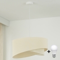 Brilagi - LED pendel LYRA 1xE27/15W/230V cremefarvet