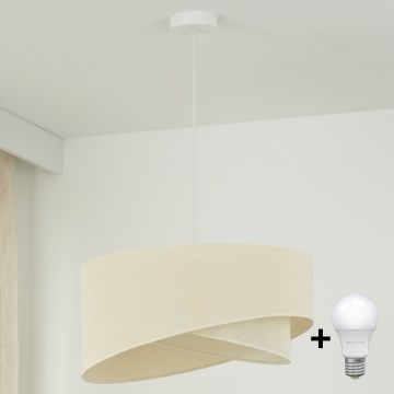 Brilagi - LED pendel LYRA 1xE27/15W/230V cremefarvet