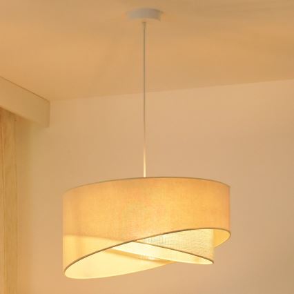 Brilagi - LED pendel LYRA 1xE27/15W/230V cremefarvet