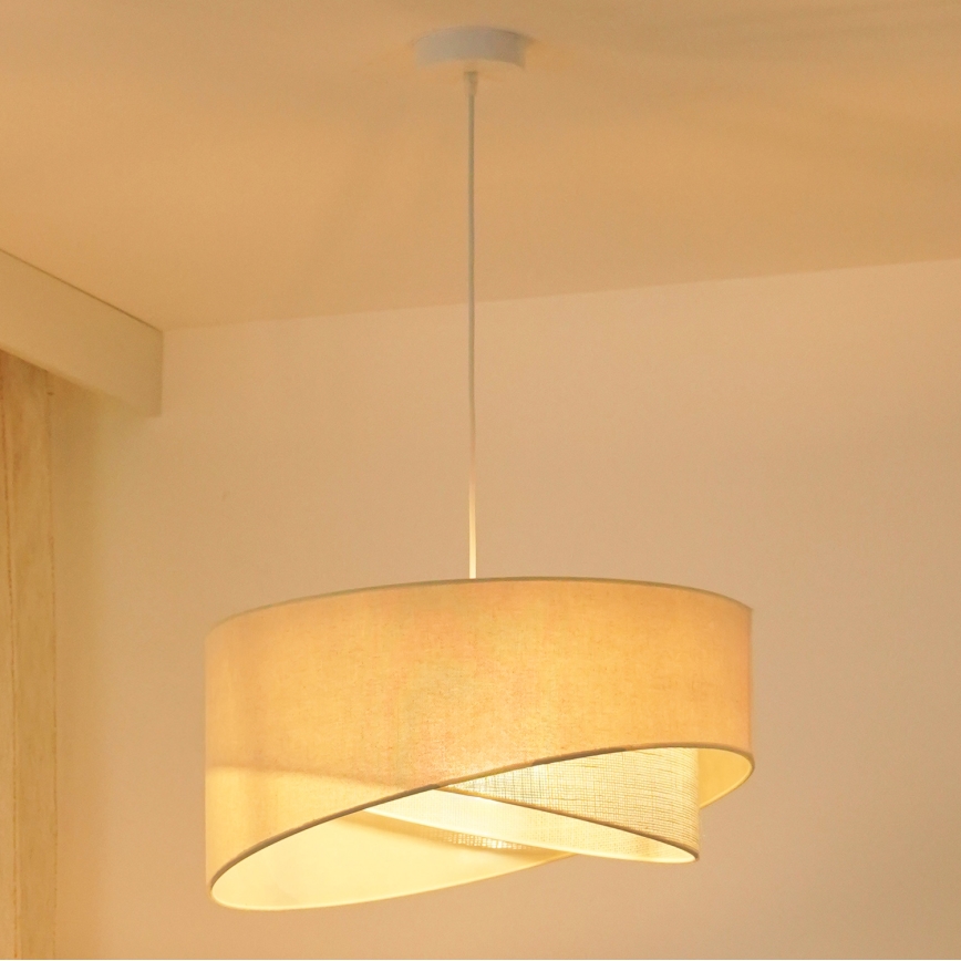 Brilagi - LED pendel LYRA 1xE27/15W/230V cremefarvet