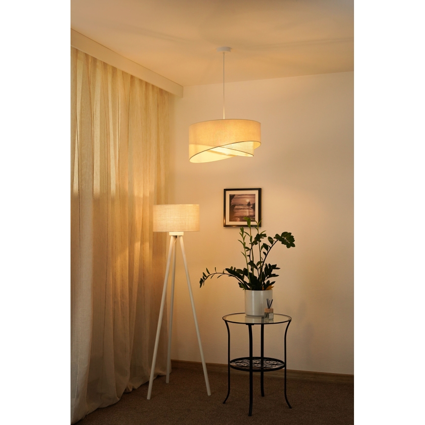 Brilagi - LED pendel LYRA 1xE27/15W/230V cremefarvet