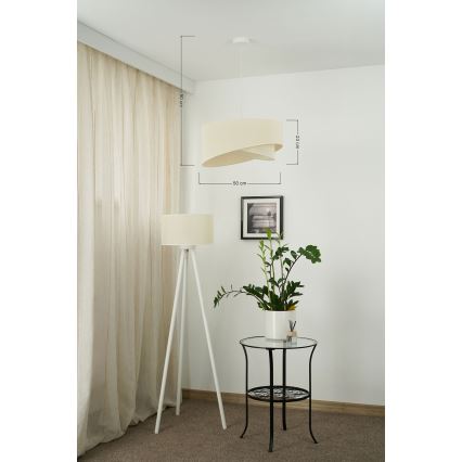 Brilagi - LED pendel LYRA 1xE27/15W/230V cremefarvet