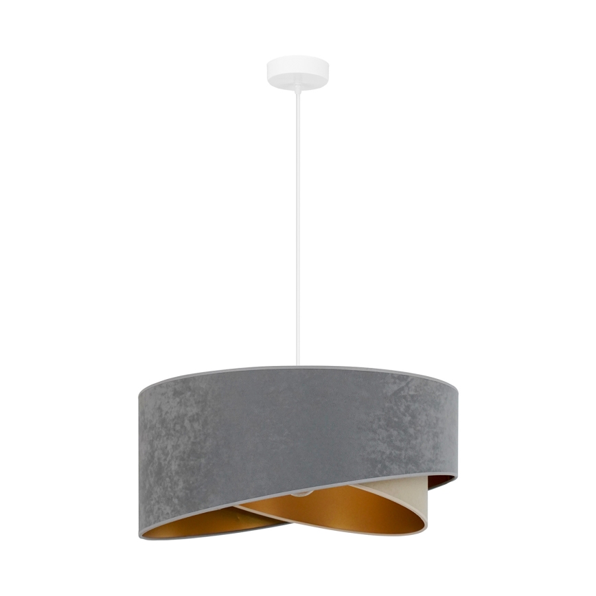Brilagi - LED pendel LYRA 1xE27/15W/230V grå/beige/guldfarvet