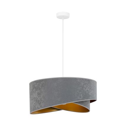 Brilagi - LED pendel LYRA 1xE27/15W/230V grå/guldfarvet