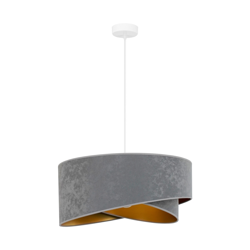 Brilagi - LED pendel LYRA 1xE27/15W/230V grå/guldfarvet
