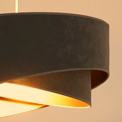 Brilagi - LED pendel LYRA 1xE27/15W/230V grå/guldfarvet