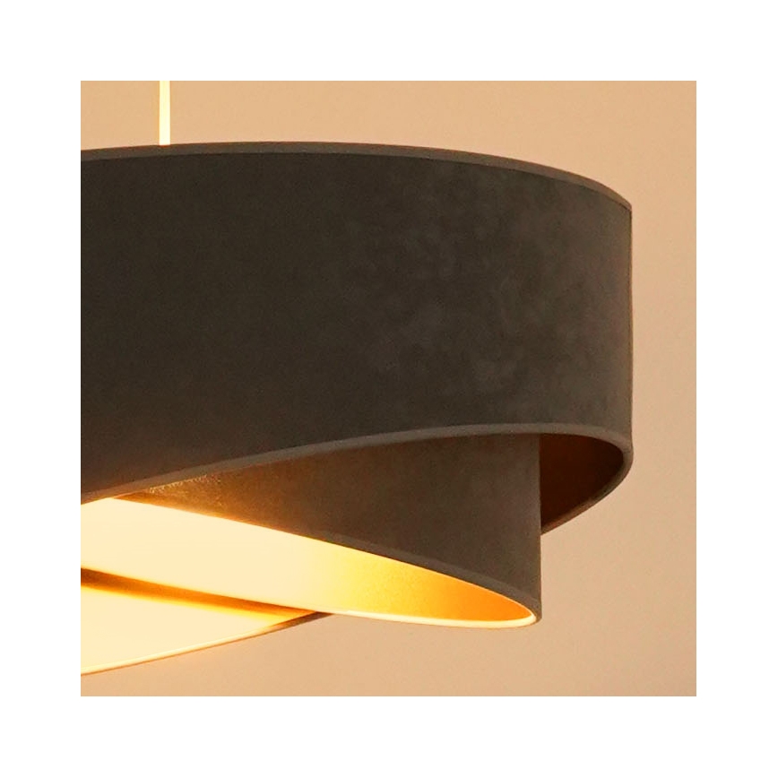 Brilagi - LED pendel LYRA 1xE27/15W/230V grå/guldfarvet