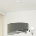 Brilagi - LED pendel LYRA 1xE27/15W/230V grå/hvid