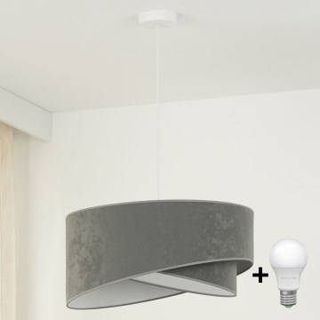 Brilagi - LED pendel LYRA 1xE27/15W/230V grå/hvid