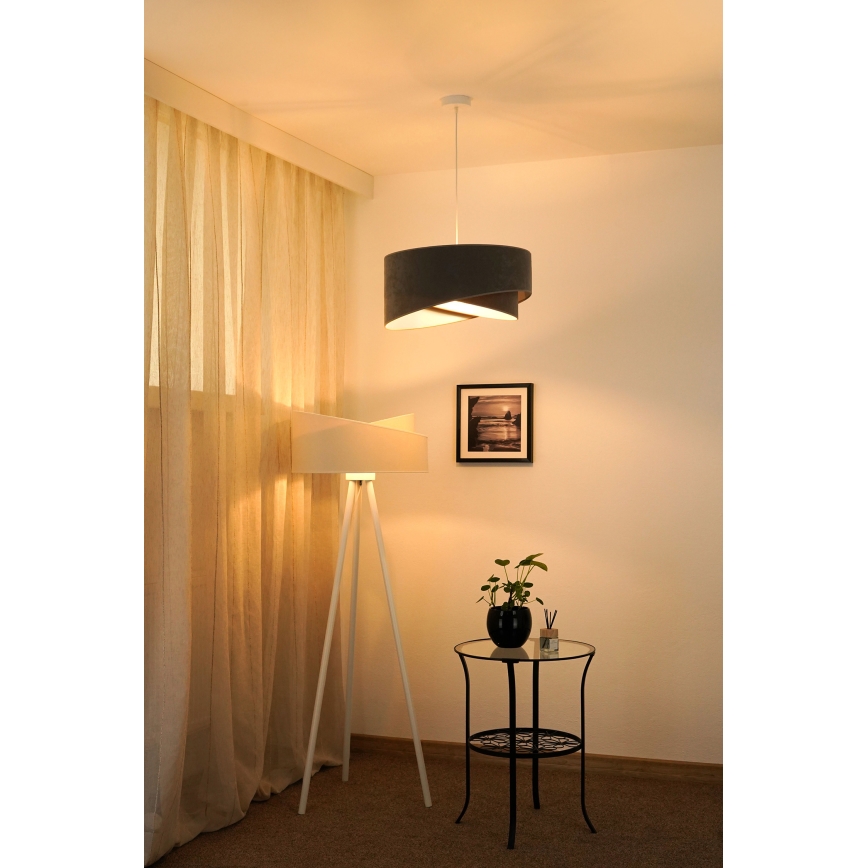 Brilagi - LED pendel LYRA 1xE27/15W/230V grå/hvid