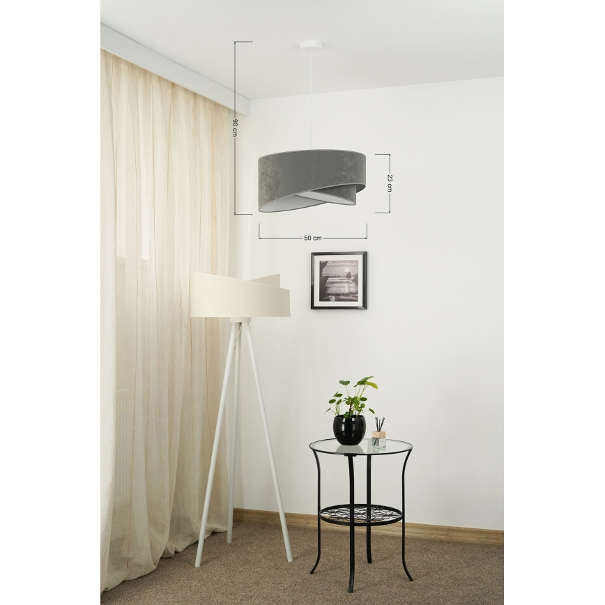 Brilagi - LED pendel LYRA 1xE27/15W/230V grå/hvid