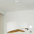 Brilagi - LED pendel LYRA 1xE27/15W/230V hvid/guldfarvet
