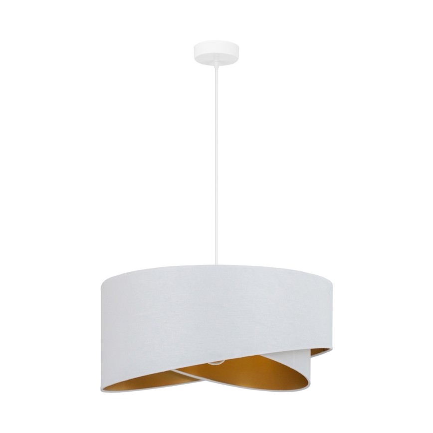 Brilagi - LED pendel LYRA 1xE27/15W/230V hvid/guldfarvet