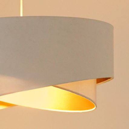 Brilagi - LED pendel LYRA 1xE27/15W/230V hvid/guldfarvet