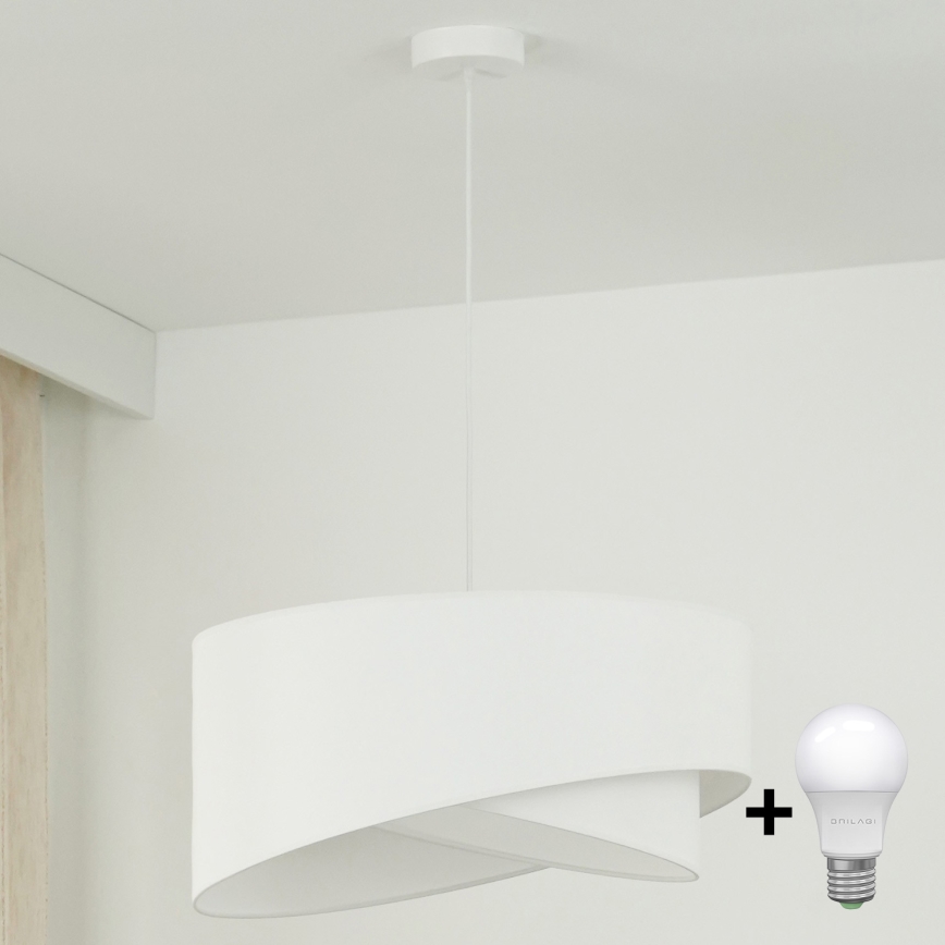 Brilagi - LED pendel LYRA 1xE27/15W/230V hvid