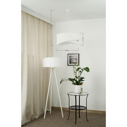 Brilagi - LED pendel LYRA 1xE27/15W/230V hvid