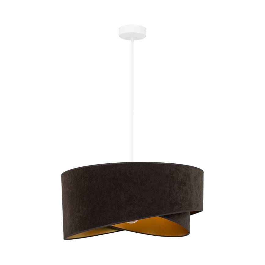 Brilagi - LED pendel LYRA 1xE27/15W/230V mørkebrun/guldfarvet