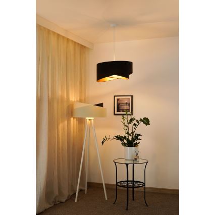 Brilagi - LED pendel LYRA 1xE27/15W/230V mørkebrun/guldfarvet