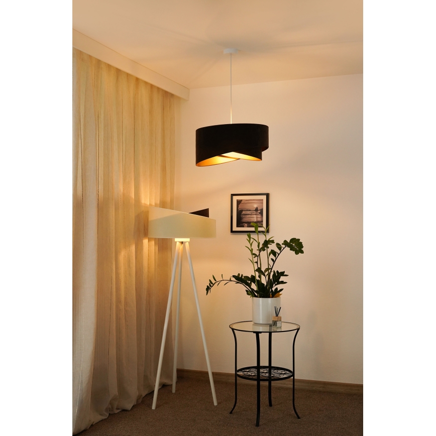 Brilagi - LED pendel LYRA 1xE27/15W/230V mørkebrun/guldfarvet