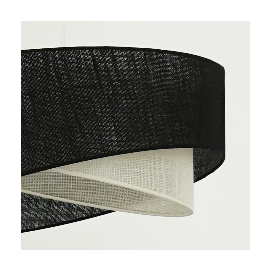 Brilagi - LED pendel LYRA 1xE27/15W/230V sort/cremefarvet