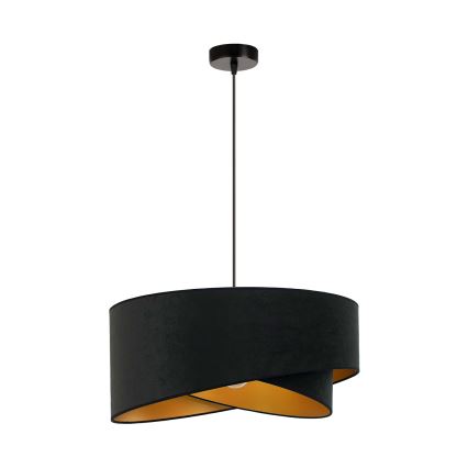 Brilagi - LED pendel LYRA 1xE27/15W/230V sort/guldfarvet