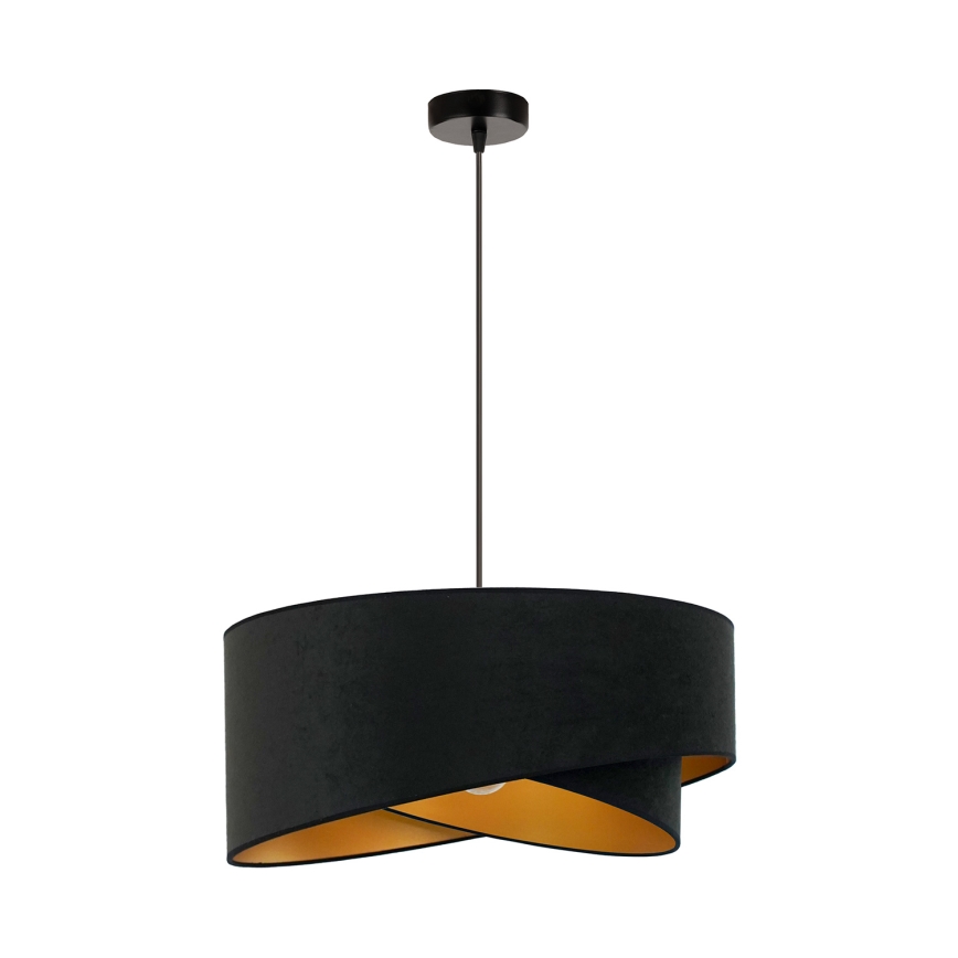 Brilagi - LED pendel LYRA 1xE27/15W/230V sort/guldfarvet