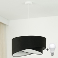 Brilagi - LED pendel LYRA 1xE27/15W/230V sort/hvid
