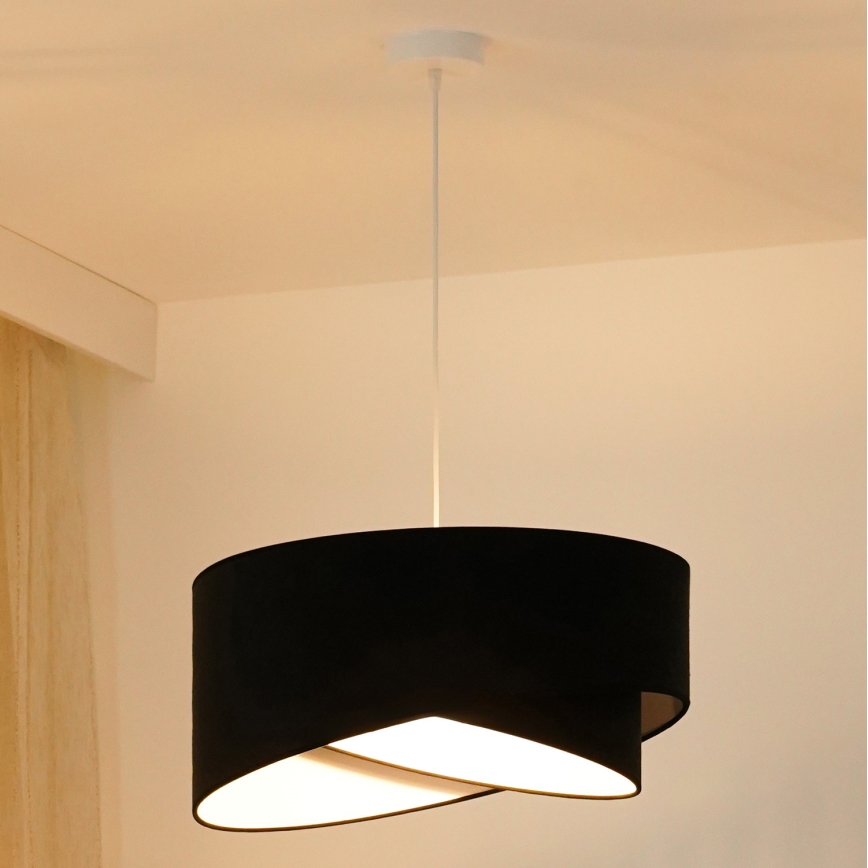 Brilagi - LED pendel LYRA 1xE27/15W/230V sort/hvid