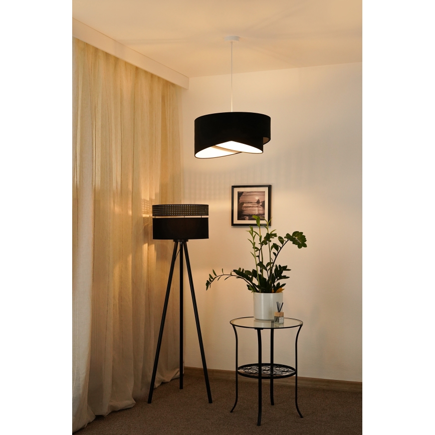 Brilagi - LED pendel LYRA 1xE27/15W/230V sort/hvid