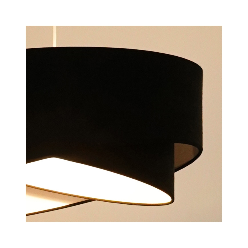 Brilagi - LED pendel LYRA 1xE27/15W/230V sort/hvid