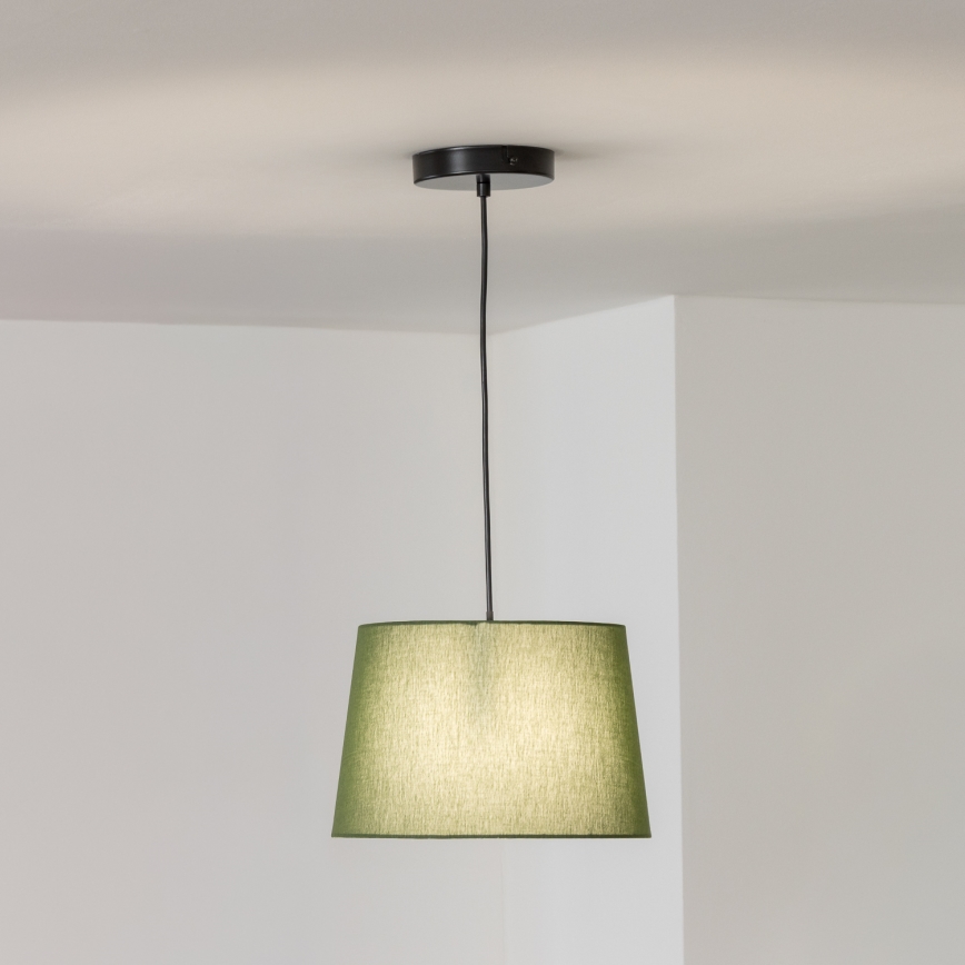 Brilagi - LED-pendel med kabel CERIA 1xE27/40W/230V Ø 30 cm grøn
