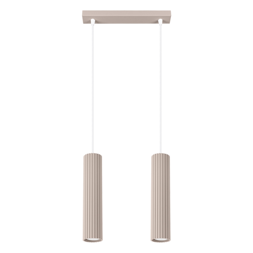 Brilagi - LED-pendel med kabel CRESTO 2xGU10/10W/230V taupe