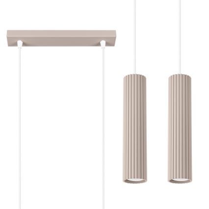 Brilagi - LED-pendel med kabel CRESTO 2xGU10/10W/230V taupe