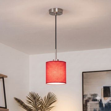 Brilagi - LED-pendel med kabel NUBILA 1xE27/60W/230V Ø 14 cm sort/rød