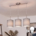 Brilagi - LED-pendel med kabel NUBILA 3xE27/60W/230V lysegrå