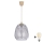Brilagi - LED-pendel med kabel RETRO GLASS 1xE27/60W/230V Ø 26 cm beige/røggrå