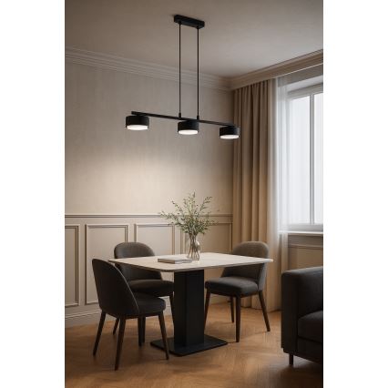 Brilagi - LED-pendel med kabelophæng MONO 3xGX53/30W/230V sort