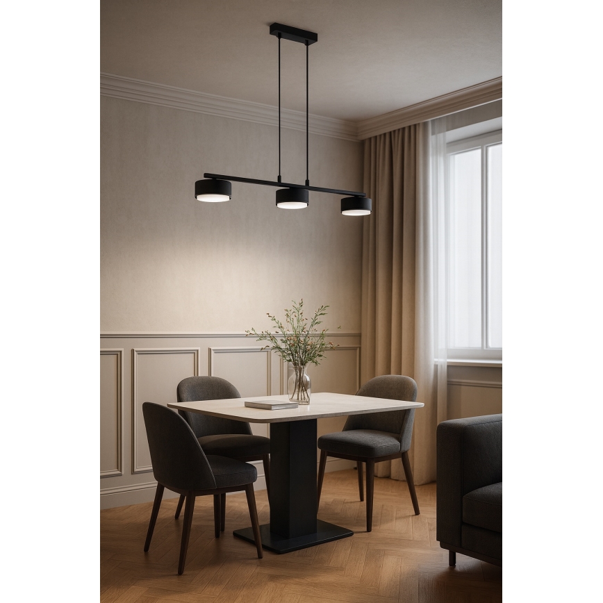 Brilagi - LED-pendel med kabelophæng MONO 3xGX53/30W/230V sort