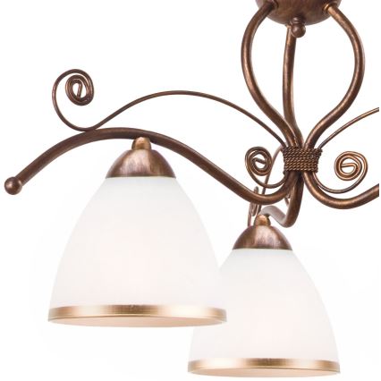 Brilagi - LED Pendel med kædeophæng ANTICO 3xE27/60W/230V bronzefarvet patina