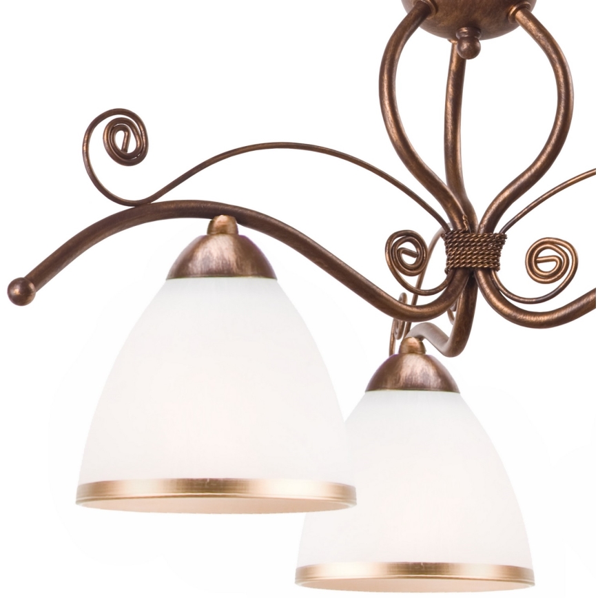 Brilagi - LED Pendel med kædeophæng ANTICO 3xE27/60W/230V bronzefarvet patina