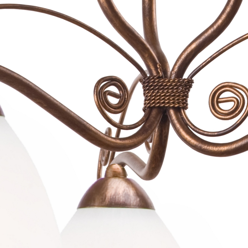 Brilagi - LED Pendel med kædeophæng ANTICO 3xE27/60W/230V bronzefarvet patina