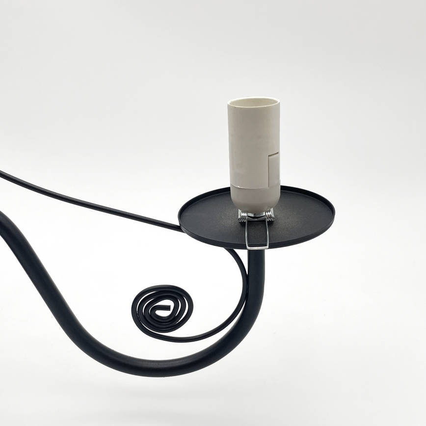 Brilagi - LED Pendel med kædeophæng COTTAGE 3xE14/40W/230V sort/brun