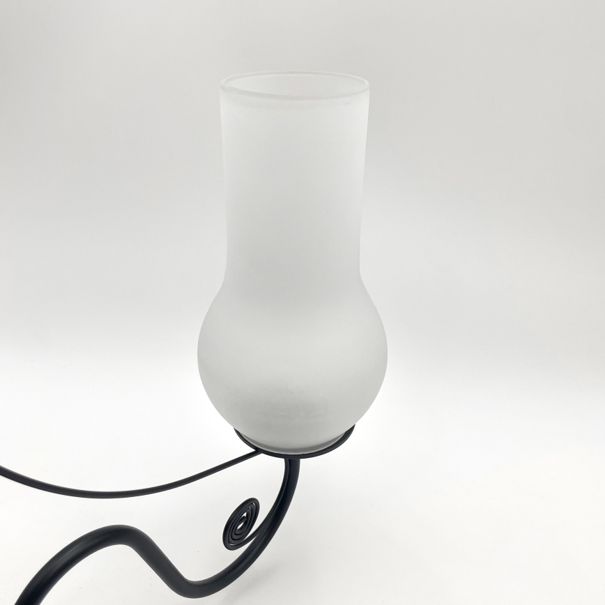 Brilagi - LED Pendel med kædeophæng COTTAGE 3xE14/40W/230V sort/hvid