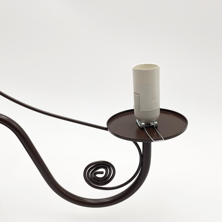 Brilagi - LED Pendel med kædeophæng COTTAGE 5xE14/40W/230V brun