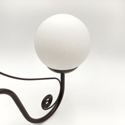 Brilagi - LED Pendel med kædeophæng COTTAGE 5xG9/40W/230V brun/hvid