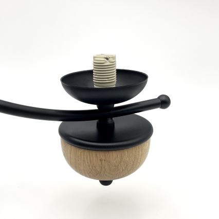 Brilagi - LED Pendel med kædeophæng COTTAGE 5xG9/40W/230V bøg/hvid
