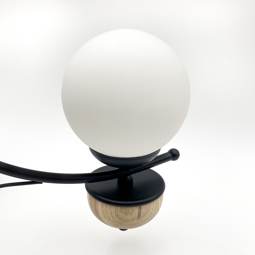 Brilagi - LED Pendel med kædeophæng COTTAGE 5xG9/40W/230V bøg/hvid