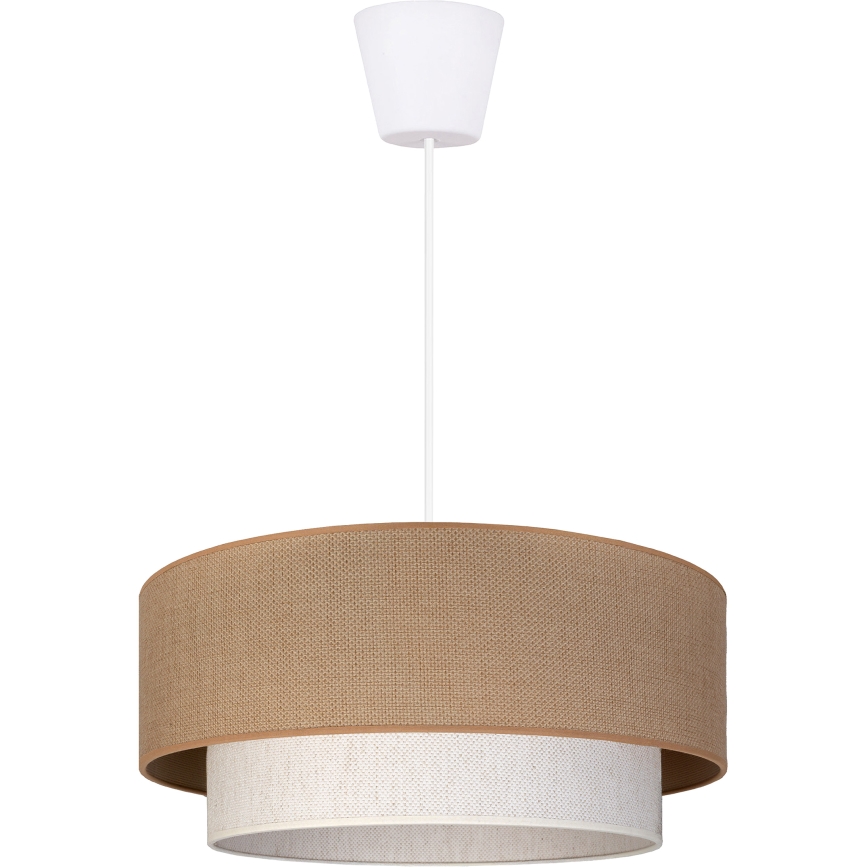 Brilagi - LED-pendel med ledning BOHO ECO 1xE27/10W/230V Ø 40 cm beige/creme