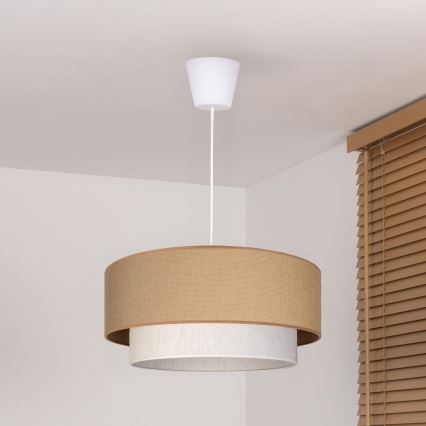 Brilagi - LED-pendel med ledning BOHO ECO 1xE27/10W/230V Ø 40 cm beige/creme