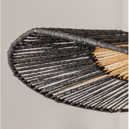 Brilagi - LED-pendel med wire CERIA BOHO 1xE27/40W/230V Ø 80 cm sort/brun